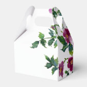 エレガントな現代の水彩画の濃いピンクの野の花 フェイバーボックス (裏面サイド)