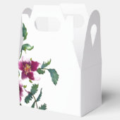 エレガントな現代の水彩画の濃いピンクの野の花 フェイバーボックス (オープン)