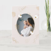 エレガントな現代の繊細な花の母の日カード カード (正面)