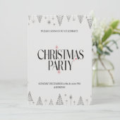エレガントな現代風のハッピークリスマスパーティー招待状 シーズンカード (スタンド正面)
