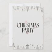 エレガントな現代風のハッピークリスマスパーティー招待状 シーズンカード (裏面)