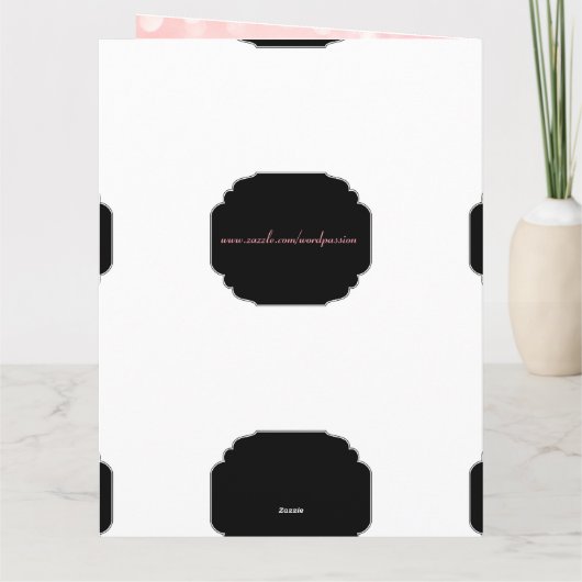 エレガントな現代風ピンクのハッピーバースデーお母さん カード (裏面)