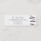 エレガントな理髪店の名刺 スキニー名刺 (裏面)