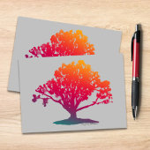 エレガントな生命のオークの木 マゼンタ ティール シルバー カード