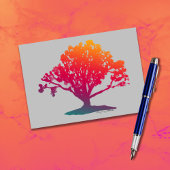 エレガントな生命のオークの木 マゼンタ ティール シルバー カード