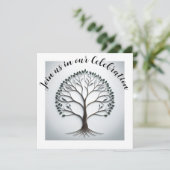 エレガントな生命の木のパーティー招待状 招待状 (スタンド正面)