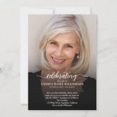 エレガントな生命の祝祭 追悼式の記念 招待状 (正面)