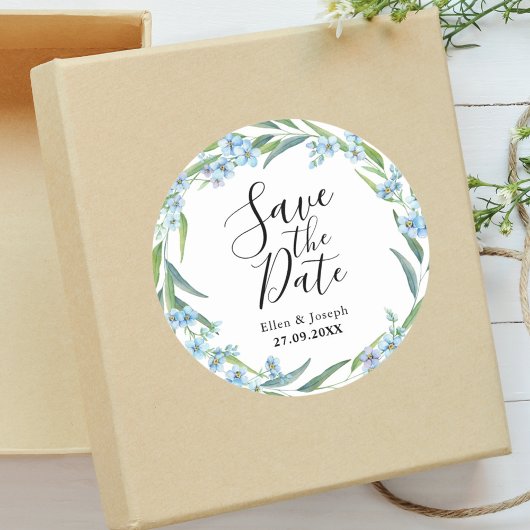 エレガントな田舎風の野の花の結婚式セーブ・ザ・デート ラウンドシール