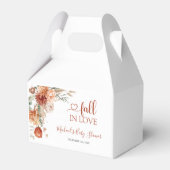 エレガントな田舎風の野の花 Fall in Love ベビーシャワー フェイバーボックス (裏面サイド)