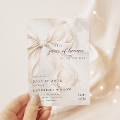 エレガントな男女兼用 クラウドベイビーシャワー 招待状