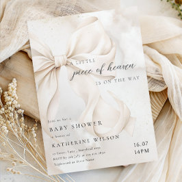エレガントな男女兼用 クラウドベイビーシャワー 招待状