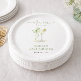エレガントな男女兼用 ティニ ワン  ベイビー シャワー ペーパープレート