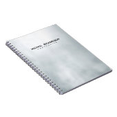 エレガントな男性向けシルバー ブラック カスタム ノートブック (右側)