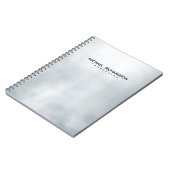 エレガントな男性向けシルバー ブラック カスタム ノートブック (左側)