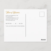 エレガントな疑似ゴールドとシルバーのボケポイントのアポイントメント ポストカード (裏面)