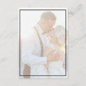 エレガントな疑似ヴェラムオーバーレイ写真の宿泊施設 エンクロージャーカード (裏面)