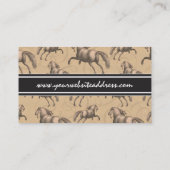 エレガントな疾走するスペインのな馬 名刺 (裏面)