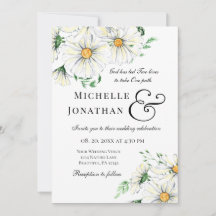 エレガントな白いデイジーの花のクリスチャンウェディング