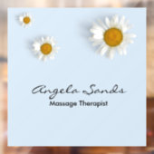 エレガントな白いデイジー 青 ウィンドウサイン (シート2)