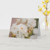 エレガントな白いバラの花の写真 幸せな母の日 カード (黄色い花)