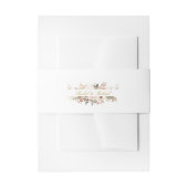 エレガントな白いパステルカラーの花束 招待状ベリーバンド (正面例)