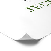 エレガントな白いラン ウェルカムサイン リハーサルディナー ポスター (角)