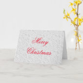 エレガントな白い模様 カード (黄色い花)