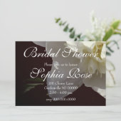 エレガントな白い芍薬の花の写真 招待状 (スタンド正面)