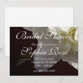 エレガントな白い芍薬の花の写真 招待状 (正面/裏面)