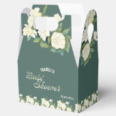 エレガントな白い花の ブライダルシャワーのお礼プレゼントボックス フェイバーボックス (オープン)