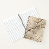 エレガントな白い花　ミニ枝 ノートブック (内部)