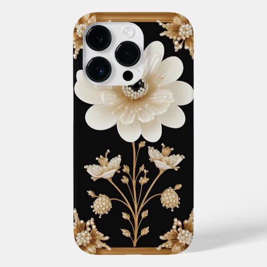 エレガントな白い花 Case-Mate iPhoneケース (裏面)