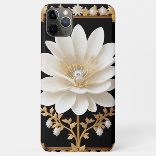 エレガントな白い花 Case-Mate iPhoneケース (裏面)