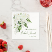 エレガントな白い蘭のボヘミアンスタイルのブライズシャワー スタンダードカクテルナプキン (インサイチュ)