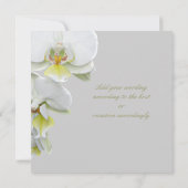 エレガントな白い蘭の結婚式/各種お祝い用招待状 招待状 (裏面)