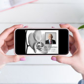 エレガントな白い蘭の花 死亡一周年記念 招待状