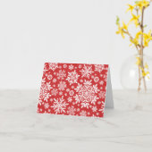 エレガントな白い雪の結晶（クランベリー） カード (黄色い花)