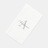 エレガントな白とグレーのモノグラム (コーナー)