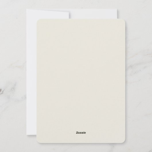 エレガントな白とグレーの花のイードカード 幸せなイード シーズンカード (裏面)