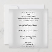 エレガントな白と赤のハートの結婚式招待状 招待状 (裏面)