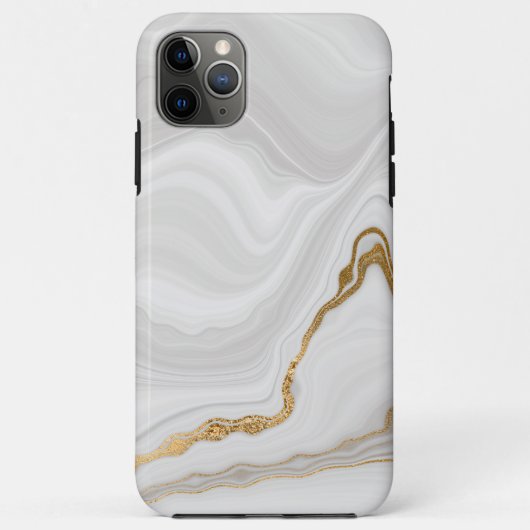 エレガントな白と金のマーブル Case-Mate iPhoneケース (裏面)