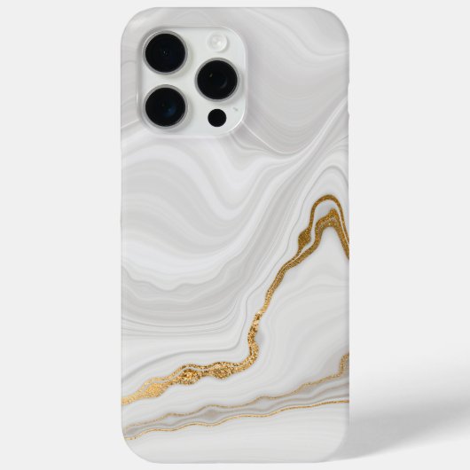 エレガントな白と金の大理石 Case-Mate iPhoneケース (裏面)