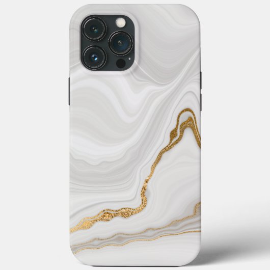 エレガントな白と金の大理石 Case-Mate iPhoneケース (裏面)