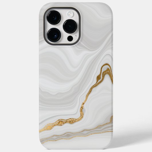 エレガントな白と金の大理石 Case-Mate iPhoneケース (裏面)