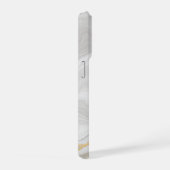 エレガントな白と金の大理石 iPhoneケース (右側面)