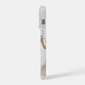 エレガントな白と金の大理石 iPhoneケース (左側面)
