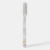 エレガントな白と金の大理石 iPhoneケース (右側面)