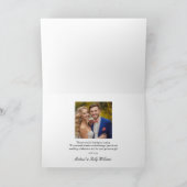 エレガントな白と金の水玉模様のありがとうカード サンキューカード (内部)