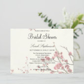 エレガントな白のかわいらしい桜の木 招待状 (スタンド正面)