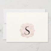 エレガントな白のかわいらしい桜の木 招待状 (裏面)